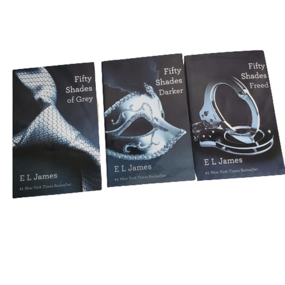 Fifty Shades of Grey by E.J. James Paperback Trilogy Romance Book Set of 3 - Picture 1 of 7